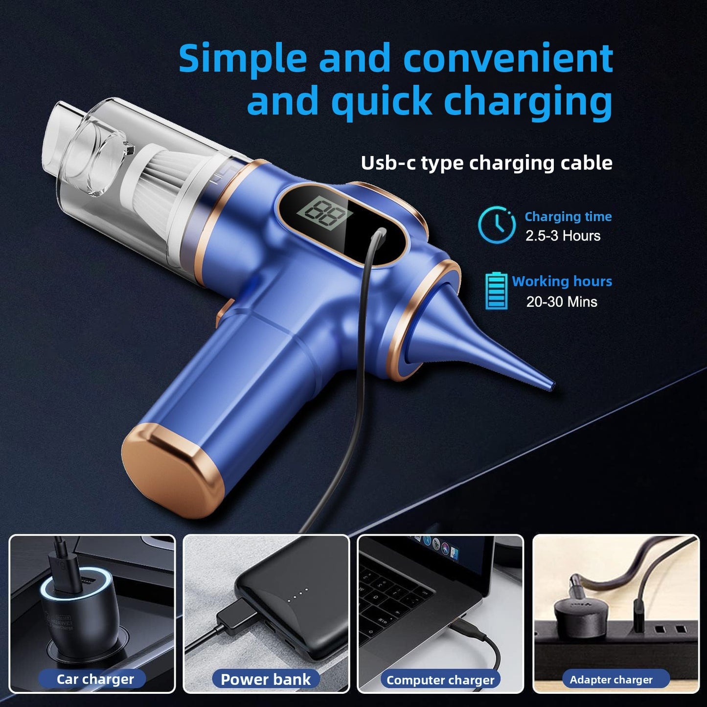 Wireless Vacuum Cleaner 3 in 1 High Power